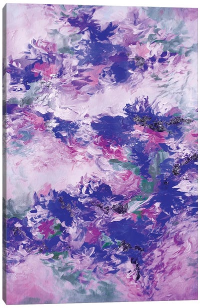 When We Were Mermaids XI Canvas Art Print - Purple Abstract Art