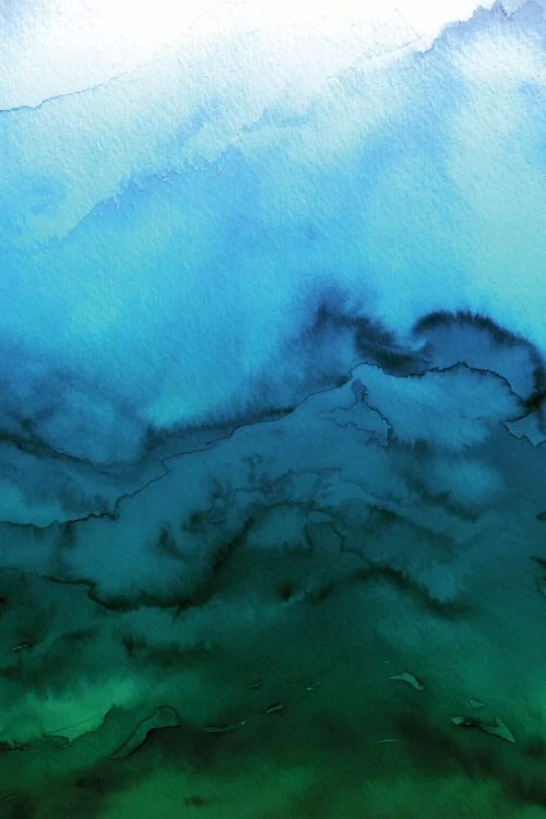 Winter Waves - Blue Green Ombre by Julia Di Sano wall art