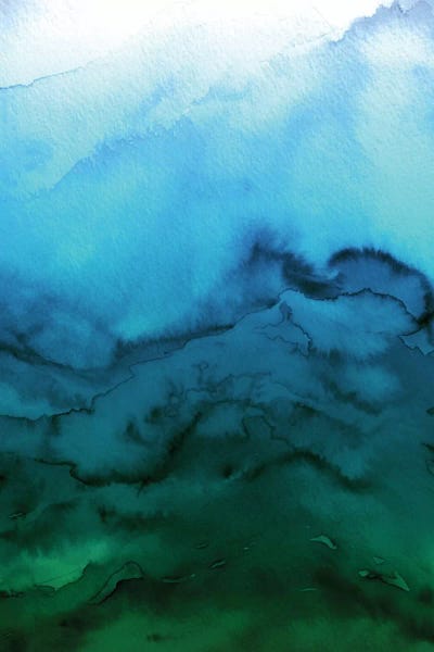 Julia Di Sano: Winter Waves - Blue Green Ombre by Julia Di Sano