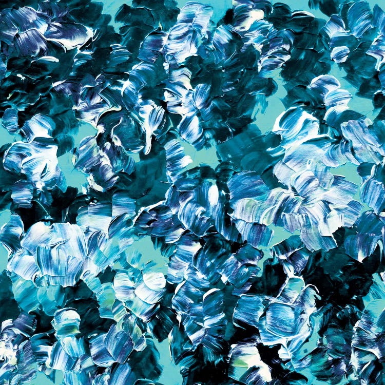 Floral Fantasy - Aqua by Julia Di Sano wall art