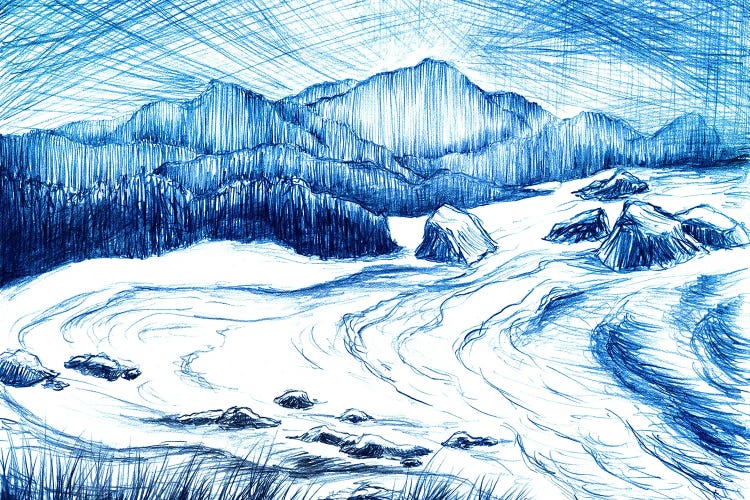 Seashore Study 8 Blue