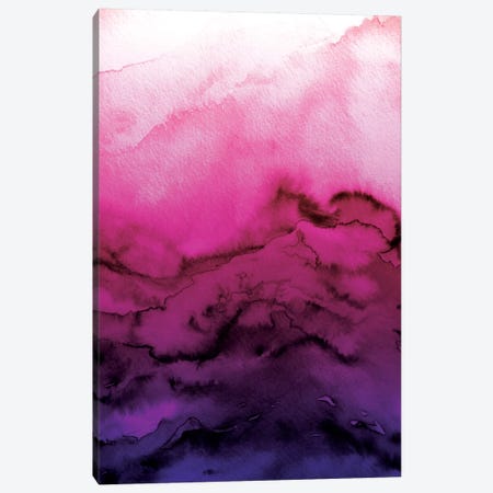 Winter Waves - Fuchsia Purple Ombre Canvas Print #JDS80} by Julia Di Sano Canvas Artwork