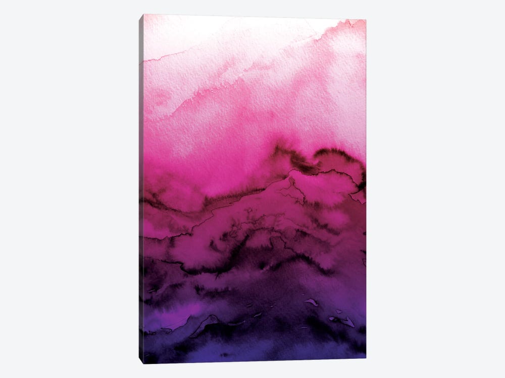 Winter Waves - Fuchsia Purple Ombre by Julia Di Sano 1-piece Canvas Wall Art