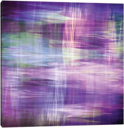 Blurry Vision III Canvas Art Print - Gray & Purple Art