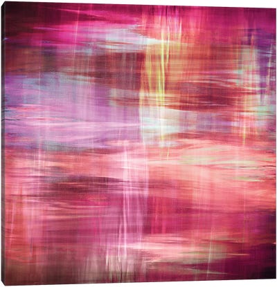 Blurry Vision IV Canvas Art Print - Pink Art