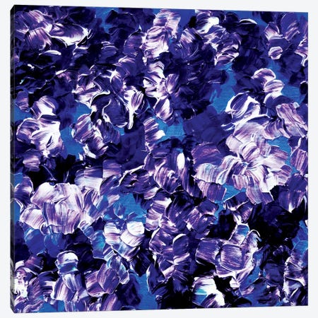 Floral Fantasy - Blue & Purple Canvas Print #JDS8} by Julia Di Sano Canvas Print