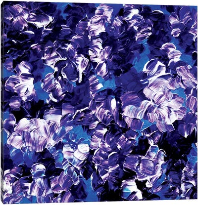 Floral Fantasy - Blue & Purple Canvas Art Print - Julia Di Sano