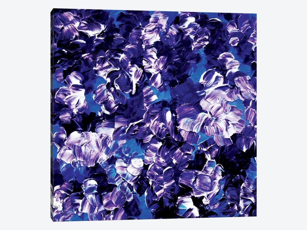 Floral Fantasy - Blue & Purple by Julia Di Sano 1-piece Canvas Art