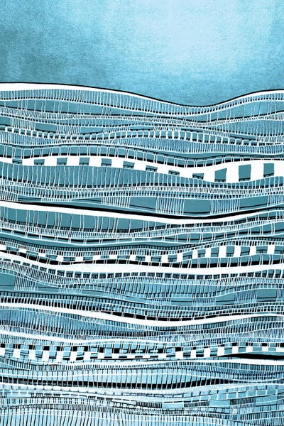 At The Crossroads Aqua Blue by Julia Di Sano art print