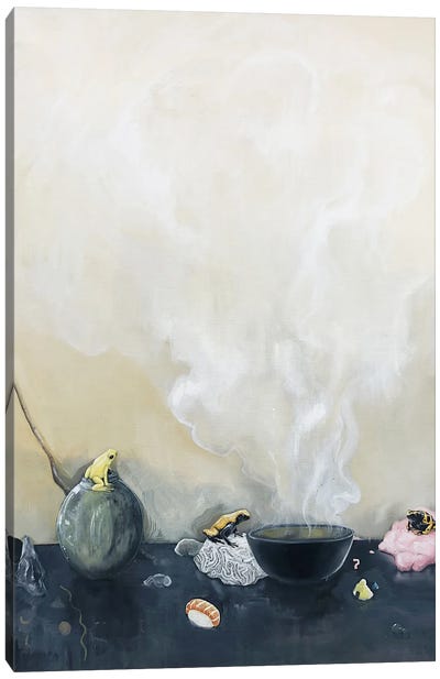 Frogs And Sushi Canvas Art Print - Asian Cuisine Art