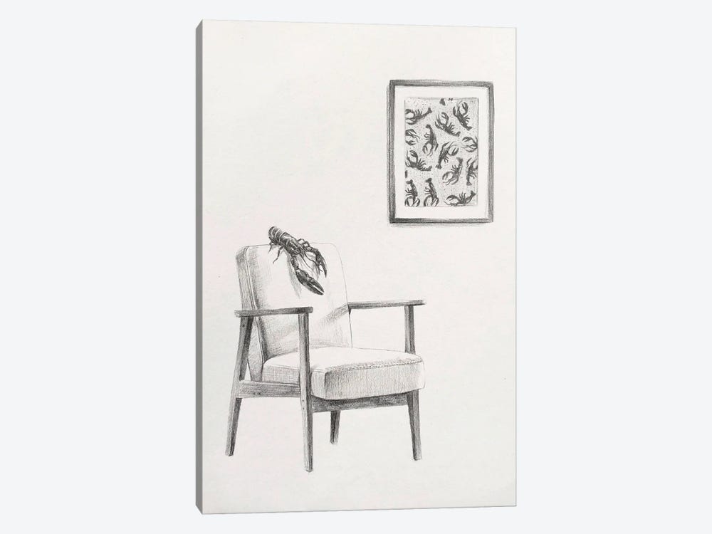 Lobster On Chair by Joshua Daniels 1-piece Art Print