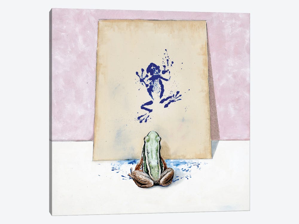 Kleins Frog (With Pink) by Joshua Daniels 1-piece Canvas Art Print