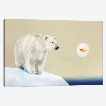 Bear Fishing Canvas Print #JDZ3} by Joshua Daniels Canvas Art