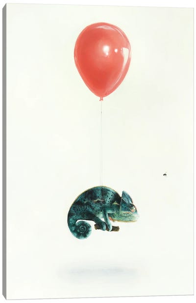 Chameleon Canvas Art Print - Balloons
