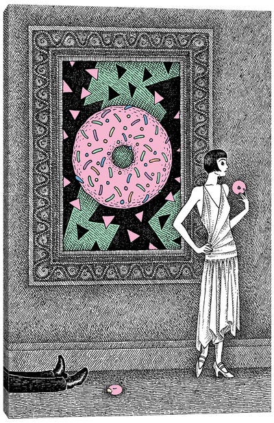 Deathly Donut Canvas Art Print - J.E. Larson
