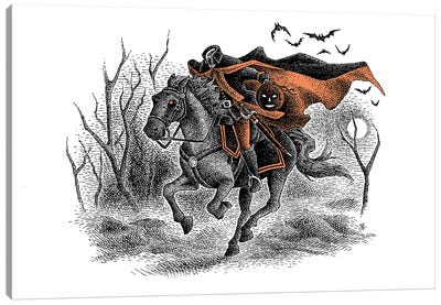 Ride Of The Headless Horseman Canvas Art Print - J.E. Larson