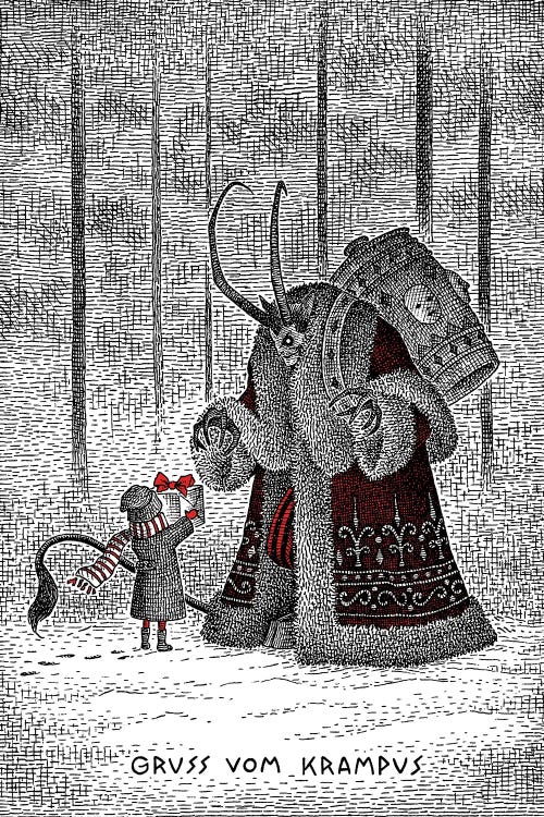 A Gift For Krampus by J.E. Larson wall art