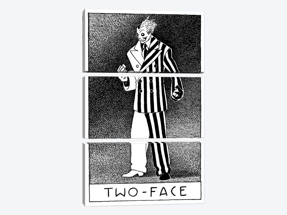 Two-Face by J.E. Larson 3-piece Canvas Print