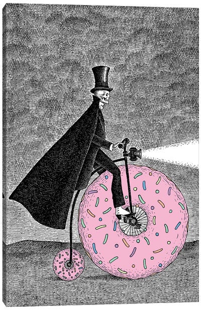 Donut Bicycle Canvas Art Print - J.E. Larson