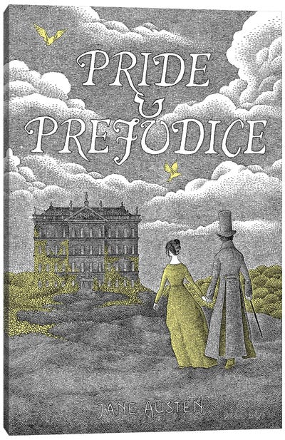Pride And Prejudice Canvas Art Print - Dark Academia