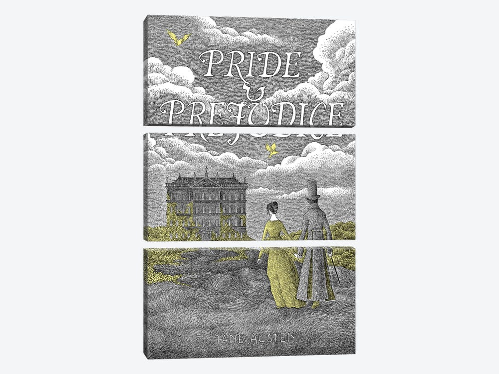 Pride And Prejudice by J.E. Larson 3-piece Canvas Wall Art