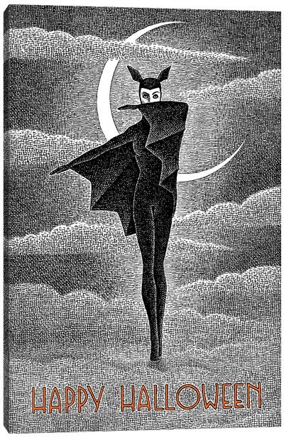 Bat-Girl Canvas Art Print - J.E. Larson