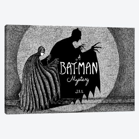 A Bat-Man Mystery Canvas Print #JEA5} by J.E. Larson Canvas Artwork