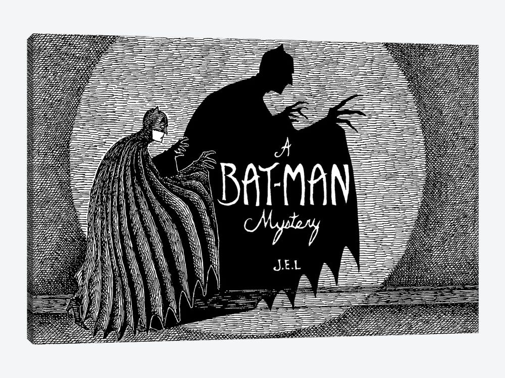 A Bat-Man Mystery by J.E. Larson 1-piece Canvas Wall Art