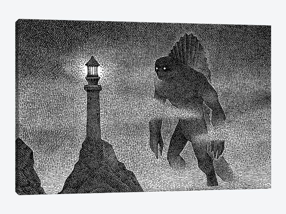 Curious Kaiju by J.E. Larson 1-piece Canvas Wall Art