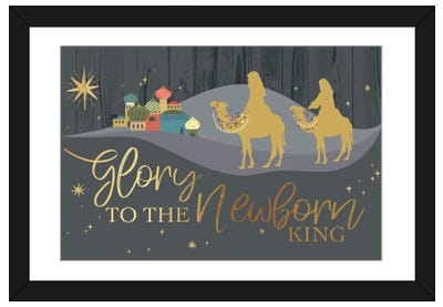 Glory to the Newborn King Paper Art Print