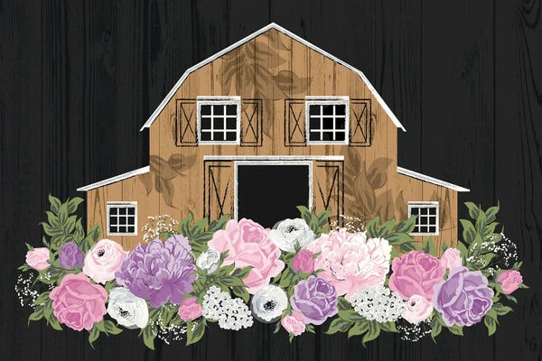 Pink Light Studio: Floral Farm I by Jennifer Ellory
