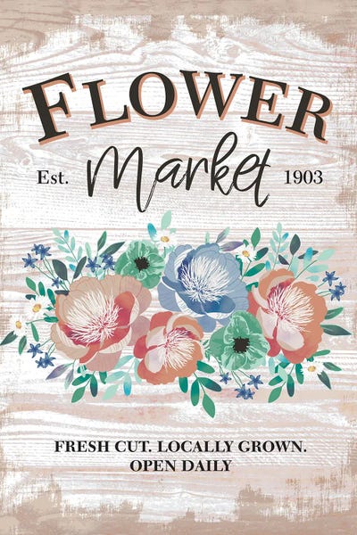 Flower Market by Jennifer Ellory canvas print