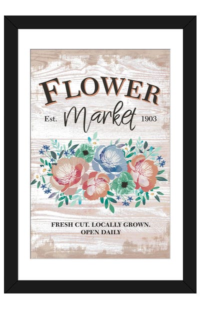 Flower Market Paper Art Print