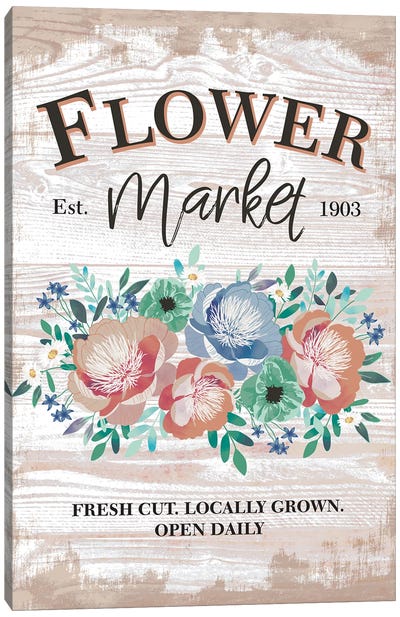 Flower Market Canvas Art Print