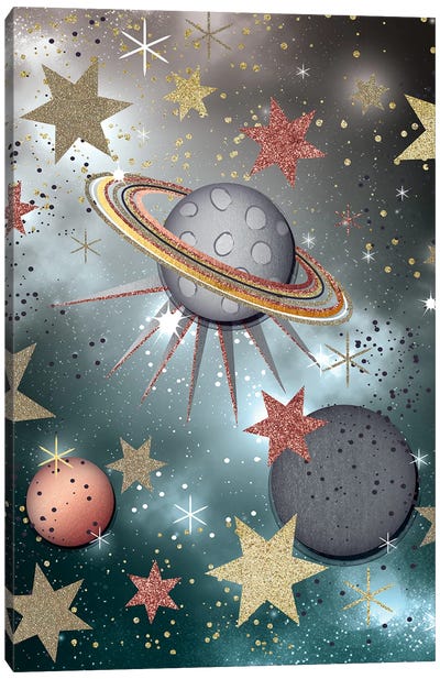 Starry Planets Canvas Art Print