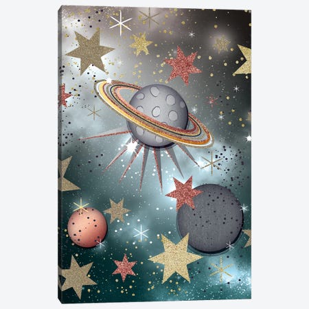 Starry Planets Canvas Print #JEE30} by Jennifer Ellory Canvas Art