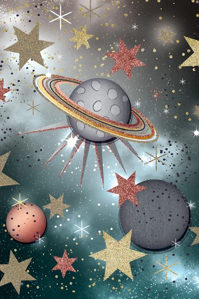 Pink Light Studio: Starry Planets by Jennifer Ellory