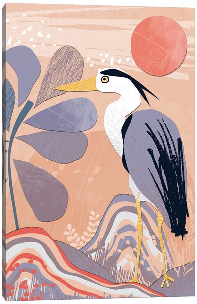 Coastal Collage II Canvas Art Print - Heron Art