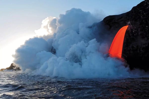 The Big Island (Island Of Hawai'i): Lava From The Pu'u O'o Eruption, Big Island, Hawaii by Julie Eggers