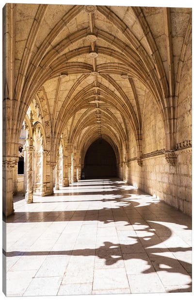 Interior View I, Jeronimos Monastery, A UNESCO World Heritage Site, Lisbon, Portugal Canvas Art Print