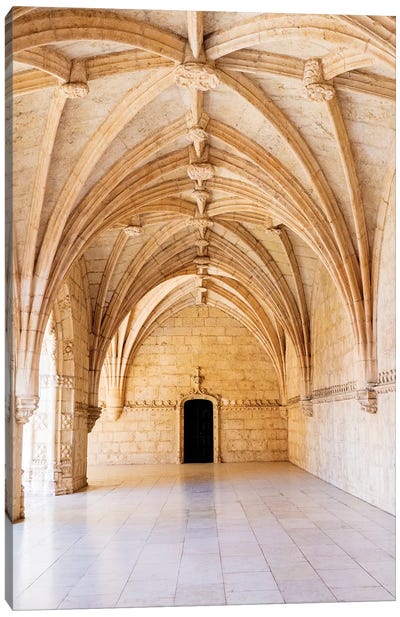 Interior View II, Jeronimos Monastery, A UNESCO World Heritage Site, Lisbon, Portugal Canvas Art Print - Lisbon