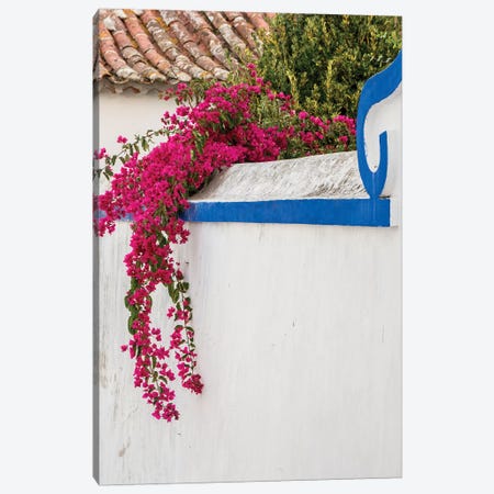 Beautiful Bougainvillea Blooming In Town IV, Portugal, Obidos, Portugal Canvas Print #JEG20} by Julie Eggers Canvas Print