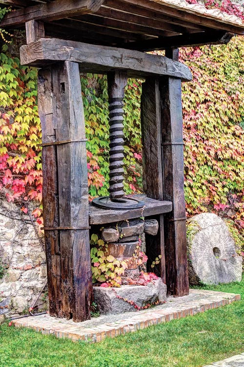 Old Olive Oil Press, Castello Banfi, Siena Province, Tuscany Region, Italy by Julie Eggers wall art