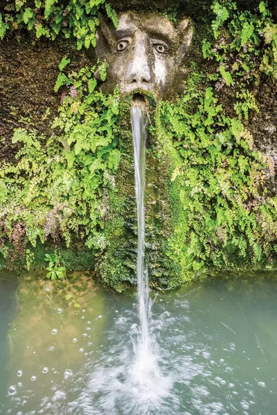 A Mask Of The Hundred Fountains, Villa D'Este, Tivoli, Lazio, Italy