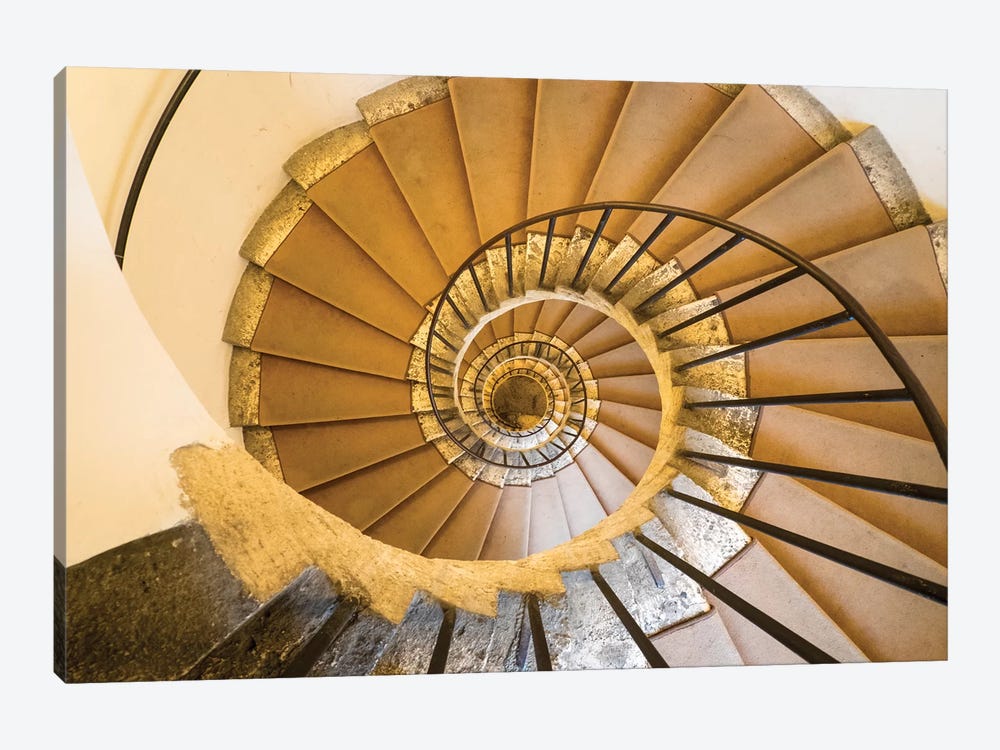 Spiral Staircase I, Villa D'Este, Tivoli, Lazio, Italy by Julie Eggers 1-piece Canvas Art