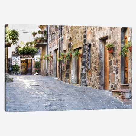 Village Street, Contignano, Siena Province, Tuscany Region, Italy Canvas Print #JEG3} by Julie Eggers Art Print