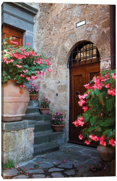 Italy, Tuscany In And Around The Medieval Hilltown Of Civita Di Bagnoregio Canvas Art Print - Door Art