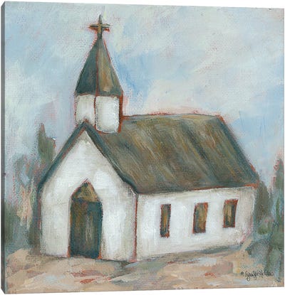 Chapel On The Hill Canvas Art Print