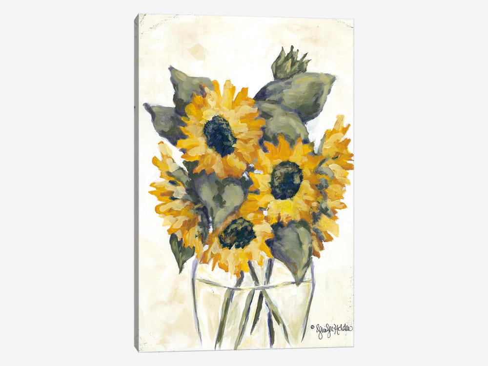 Harvest of Sunflowers by Jennifer Holden 1-piece Canvas Art Print