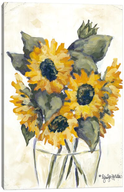 Harvest of Sunflowers Canvas Art Print